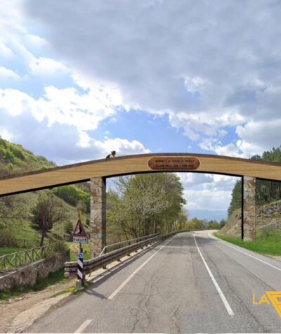 Passerella attraversamento ciclabile SS80, Pizzoli (AQ)